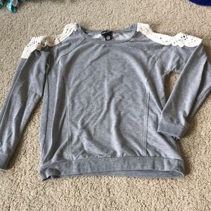 Wet Seal Cold Shoulder Sweatshirt